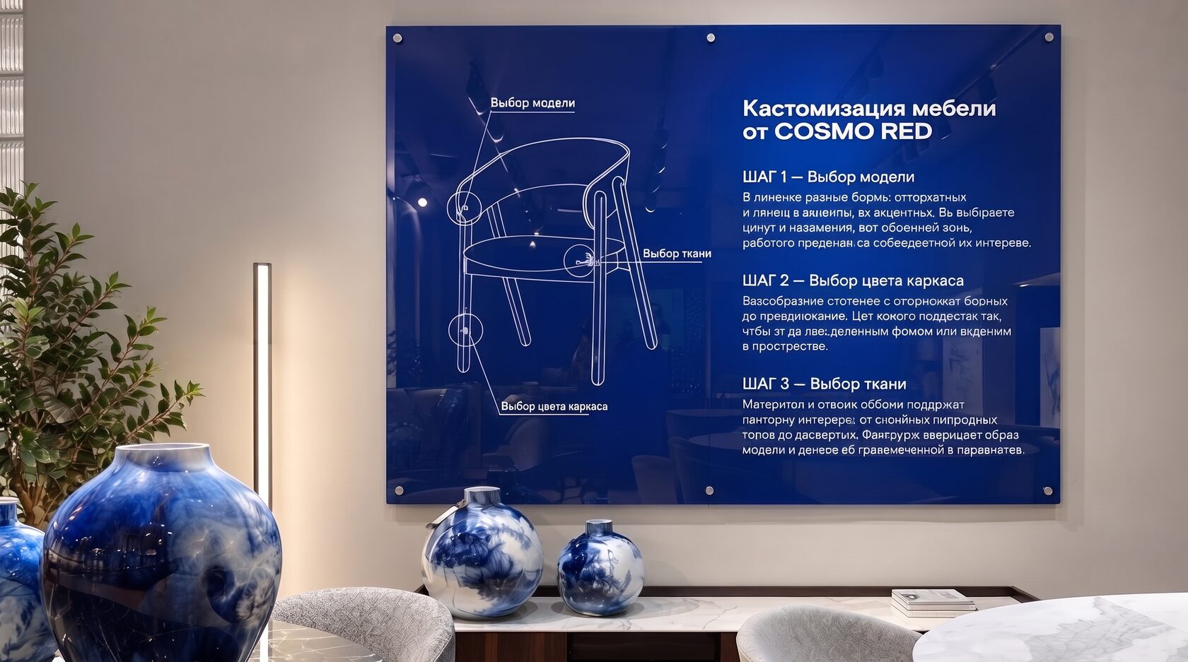 Навигационные коммуникации COSMORELAX в шоуруме РИГА МОЛЛ